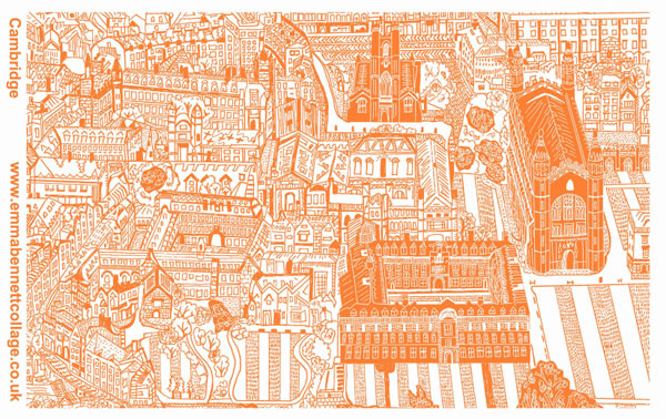 orange tea towel